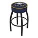 Holland Bar Stool NHL Bar & Round Counter Stool Plastic/Acrylic/Leather/Metal/Faux leather in Black | 30 H x 18 W x 18 D in | Wayfair L8B130BufSab