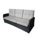 Winston Porter 75" Wide Outdoor Wicker Patio Sofa w/ Cushions Wicker/Rattan in Gray | 29.25 H x 75 W x 28.5 D in | Wayfair