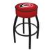 Holland Bar Stool NHL Bar & Round Counter Stool Plastic/Acrylic/Leather/Metal/Faux leather in Black | 30 H x 18 W x 18 D in | Wayfair L8B130CarHur