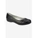 Wide Width Women's Clara Flat by Cliffs in Black Burnished Smooth (Size 11 W)