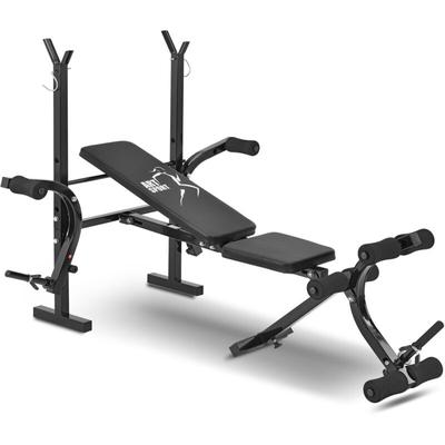 Multifunktion Hantelbank ProfiGym1000 klappbar & 4-fach verstellbar - Langhantelablage, Beincurler Image