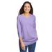 Plus Size Women's Perfect Three-Quarter Sleeve V-Neck Tee by Woman Within in Soft Iris (Size 5X) Shirt