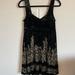 Free People Dresses | Free People Sz S Black Velvet Dress Gold Sequin | Color: Black/Gold | Size: Sp