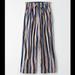 American Eagle Outfitters Pants & Jumpsuits | Ae High-Waisted Striped Culotte Retro Trousers | Color: Blue/Pink | Size: 10
