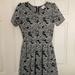 Lularoe Dresses | Lularoe Black Floral Medium Dress | Color: Black/White | Size: M