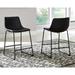 Signature Design by Ashley Centiar Black Bar Stool (Set of 2)