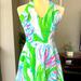 Lilly Pulitzer Dresses | Lilly Pulitzer Halter Dress | Color: Green/White | Size: 4