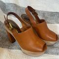 Coach Shoes | Coach Petrina Leather Platform Clogs | Color: Brown | Size: 6