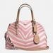 Coach Bags | Coach Peyton Cora Dome Satchel Convertible Bag. | Color: Pink/White | Size: 12.5 X 5.5 X 9