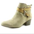 Coach Shoes | Coach Pauline Taupe Nubuck Tan Leather Ankle Boots | Color: Gray/Tan | Size: 7