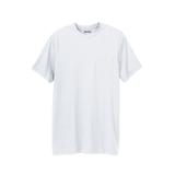 Men's Big & Tall Shrink-Less™ Lightweight Longer-Length Crewneck Pocket T-Shirt by KingSize in White (Size 10XL)