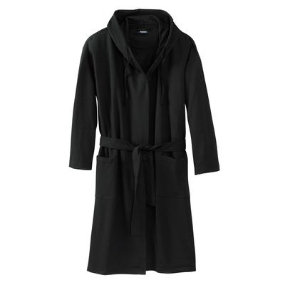 Men's Big & Tall Fleece Robe by KingSize in Black (Size 9XL/0XL)