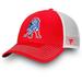 Men's Fanatics Branded Red/White New England Patriots Fundamental Vintage Trucker Unstructured Adjustable Hat