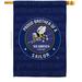 Breeze Decor Seabees Proud Brother Sailor House 2-Sided Polyester 40 x 28 in. House Flag in Blue/Gray | 40 H x 28 W in | Wayfair