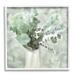 Gracie Oaks 'Sage Green Painterly Eucalyptus In White Vase' by Kimberly Allen Painting Wood in Brown | 17 H x 17 W x 1.5 D in | Wayfair