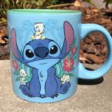 Disney Other | Large Lilo & Stitch Mug | Color: Blue/Green | Size: 20 Ounce