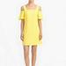 J. Crew Dresses | J.Crew Cold Off Shoulder Yellow Mini Dress Small | Color: Yellow | Size: S