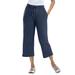 Plus Size Women's Sport Knit Capri Pant by Woman Within in Heather Navy (Size 5X)