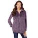Plus Size Women's Corduroy Big Shirt by Roaman's in Dusty Purple (Size 28 W) Button Down