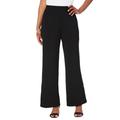 Plus Size Women's Ultrasmooth® Fabric Wide-Leg Pant by Roaman's in Black (Size 3X) Stretch Jersey