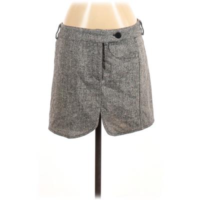 Midi Wool Skirt: Gray Bottoms - Size 2