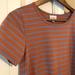 Lularoe Dresses | Lularoe Striped Dress Nwt | Color: Blue/Orange | Size: Xs