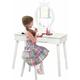 Coiffeuse pour enfants avec tabouret,coiffeuse et chaise,table cosmetique avec miroir et