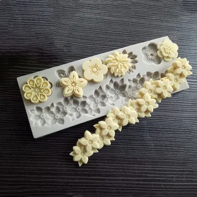 Moule à gâteau en silicone pour bricolage une variété de fleurs bouquet de fleurs de