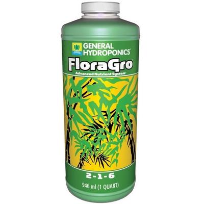 General Hydroponics 10102-1422 FloraGro Plant Nutrients, 1 Quart