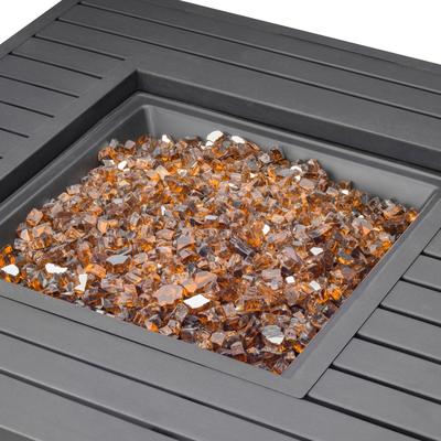 Luxury Living Furniture 11 Pound Reflective Fire Glass, Premium Tempered Fire Pit Glass for Fireplace and Garden