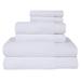 Kelso Solid with Wave Jacquard Cuff - 6 Piece Towel Set