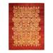 Overton Hand Knotted Wool Vintage Inspired Modern Contemporary Eclectic Red Area Rug - 8'1" x 10'8"