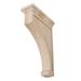 10 in. x 2-1/2 in. x 7 in. Unfinished Small North American Solid Hard Maple Traditional Plain Wood Backet Corbel