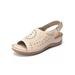 UKAP Women Sandals Wedges Sandal Ankle Buckle Fish Mouth Shoes Open Toe Sandals Shoes