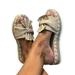 Colisha Women Platform Slides Bow Slippers Espadrilles Sandals Beach Ladies Girls Shoes