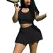 Colisha Womens 2 Piece Sports Tank Tops Skirts Skorts Sets Outfits Jogger Bodycon Summer Active Tracksuits Set Yoga Athletic Jogger Set