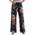 Yinrunx High Waisted Pants for Women/ Flowy Pants/ Womens Wide Leg Pants/ Plus Size Yoga Pants for Women/ Gaucho Pants Print Wide Leg Pants Trousers Sexy Summer Fashion Casual Loose Female Trousers