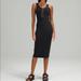 Lululemon Athletica Dresses | Lululemon Lab Tank Dress 4 Midi Slim Scoop Neck | Color: Black | Size: 4