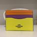 Coach Accessories | Coach Slim Id Card Case Colorblock Sv/Bright Yellow Multi Crossgrain Leather Nwt | Color: Gold/Pink | Size: Os