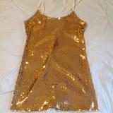 Free People Dresses | Free People Gold Dress | Color: Gold | Size: Xs