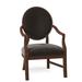 Fairfield Chair Upholstered King Louis Back Arm Chair Upholstered, Linen in Brown | 37.5 H x 23 W x 24 D in | Wayfair 8788-04_3155 72_Walnut