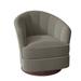 Barrel Chair - Fairfield Chair Tipsy 28.75" W Swivel Barrel Chair Fabric in Red/White/Brown | 30.25 H x 28.75 W x 31 D in | Wayfair