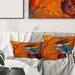 East Urban Home Hummingbird Square Pillow Cover & Insert Polyester/Polyfill blend in Orange | 18 H x 18 W x 5 D in | Wayfair