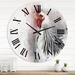 East Urban Home Columbia Brahma Rooster Bird - Traditional wall clock Metal in White | 16 W x 1 D in | Wayfair 71E42DC146794F42B85AB837664F062C