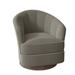 Barrel Chair - Fairfield Chair Tipsy 28.75" W Swivel Barrel Chair Fabric in Blue/Brown | 30.25 H x 28.75 W x 31 D in | Wayfair