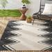 White 93 x 0.4 in Area Rug - Nicole Miller New York Leon Patio Sofia Indoor/Outdoor Area Rug, Black/Ivory Polypropylene | 93 W x 0.4 D in | Wayfair