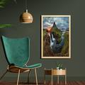 East Urban Home Waterfall Landscape at Iceland Sunset Mountain Volcanic Area Natural Beauty Theme - Picture Frame Photograph Print on Fabric Fabric | Wayfair