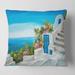 East Urban Home House Near the Sea Flowers IV Square Pillow Cover & Insert Polyester/Polyfill blend | 16 H x 16 W x 5 D in | Wayfair