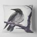 East Urban Home Big Crow on a Branch Square Pillow Cover & Insert Polyester/Polyfill blend | 16 H x 16 W x 5 D in | Wayfair