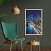East Urban Home View of Famous New York City Manhattan Bay Harbour at Night & Skyscrapers - Picture Frame Photograph Print on Fabric Fabric | Wayfair